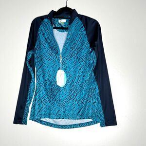 New Greg Norman Long Sleeve Mock Golf Tennis Shirt Women's Size Small